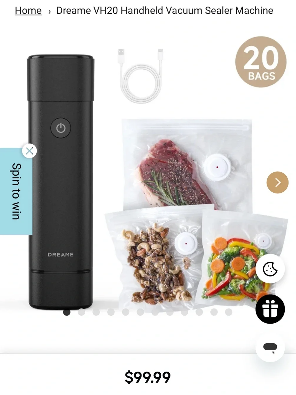 Dreame VH20 Handheld Vacuum Sealer Machine brand new